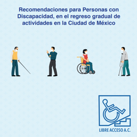 Portada del texto Recomendaciones para Personas con Discapacidad, el regreso gradual de actividades en la Ciudad de México
